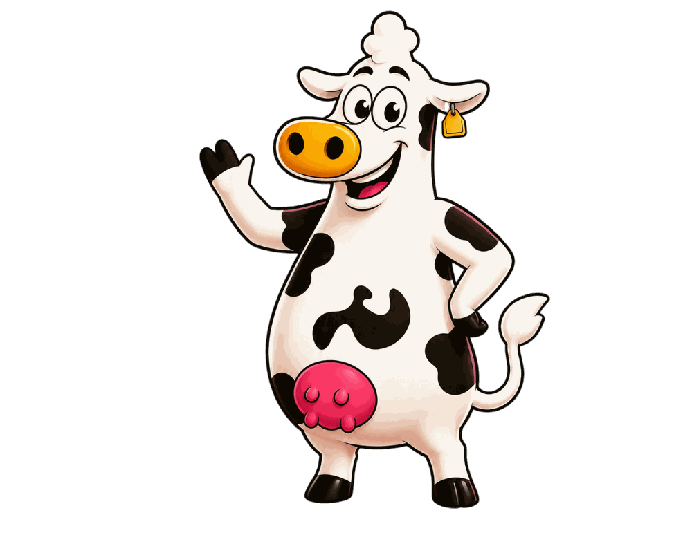 Gulabo, the cheerful cow mascot